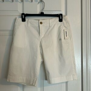 Old Navy white Bermuda shorts